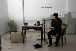 Lectura de poemas de Cristian Alcaraz en Cienfuegos