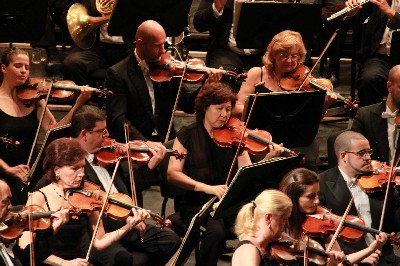 Violines de la orquesta