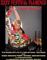 cartel promocional del 35 festival flamewnco Juan breva de Vélez-Málaga