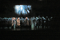una impresionante puesta en escena de Ur teatro del macbeth de shakespeare