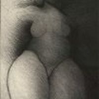 Desnudo femenino, grabado punta seca