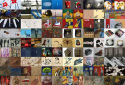 108 piezas en forma de mosaico de cuadros