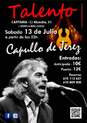El Capullo de Jerez. Agenda de Flamenco 1ª quincena de Julio. 