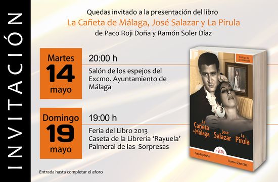 invitación a la presentación del libro de Paco Roji