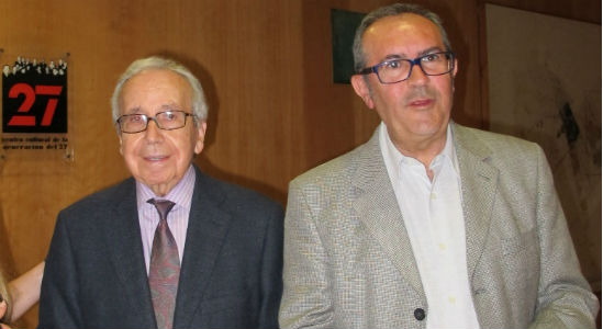 Francisco Ruíz Noguera con Pablo García Baena