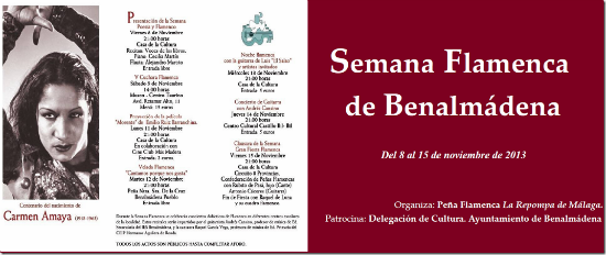 IIIª Semana Flamenca de Benalmádena, Agenda de Flamenco en Málaga, 2ª quincena de noviembre, 