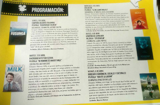 VIII Muestra de Cine y Derechos Humanos, Amnistía Internacional Málaga, MaF Málaga de Festival, Colegio Profesional de Trabajo Social Málaga,