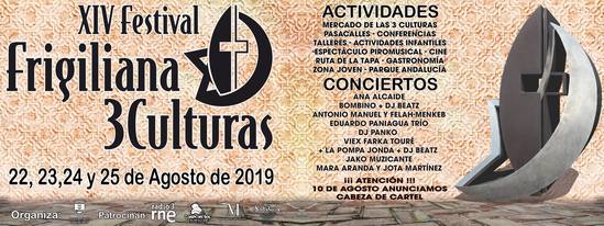 Cartel del Festival de las 3 culturas de Frigliana